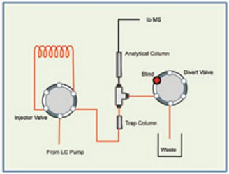 analysis early eluting pesticides a c18type column using a divert valve lcmsms