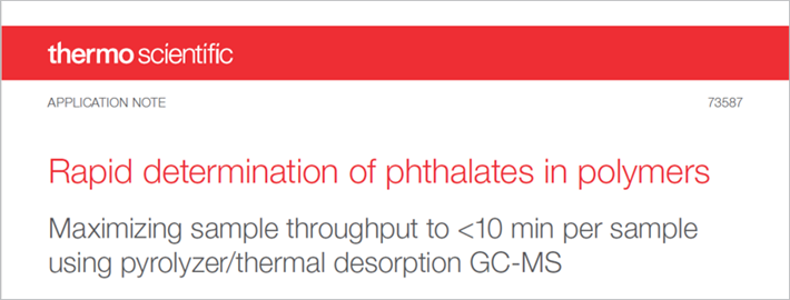 rapid determination phthalates polymers