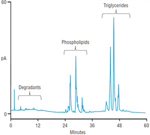 improved analysis phospholipids triglycerides egg lecithin using a thermo scientific acclaim c30 column with charged aerosol detection