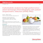 tn70671 carbohydrate analysis by highperformance anionexchange chromatography with pulsed amperometric detection hpaepad